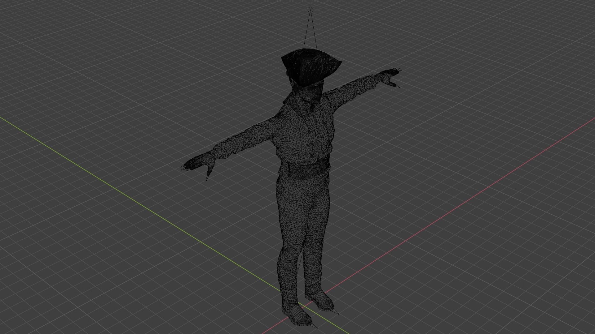 Pirate Male Low-poly 3D model_9