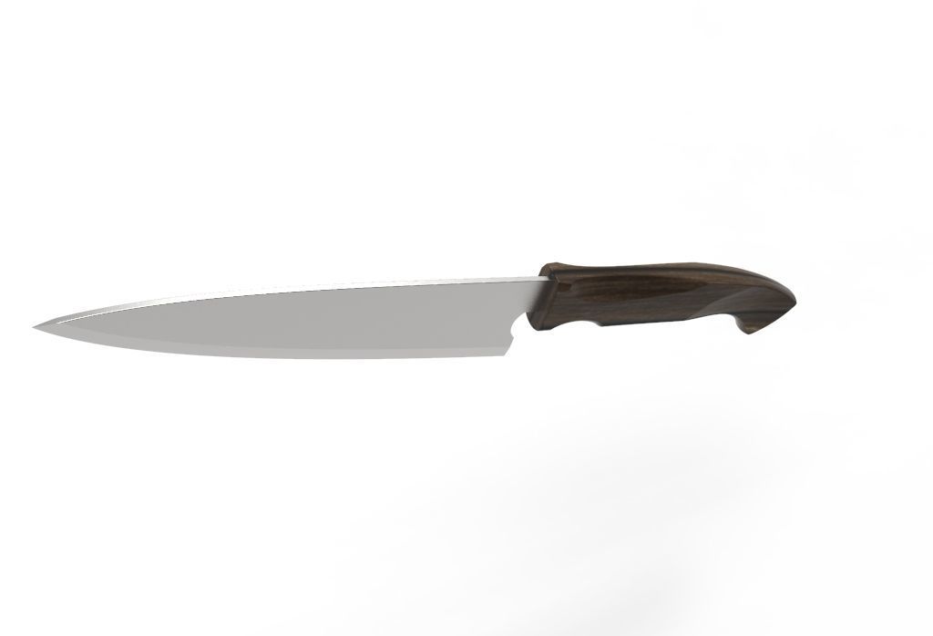 knife handle and blade 3D model_2