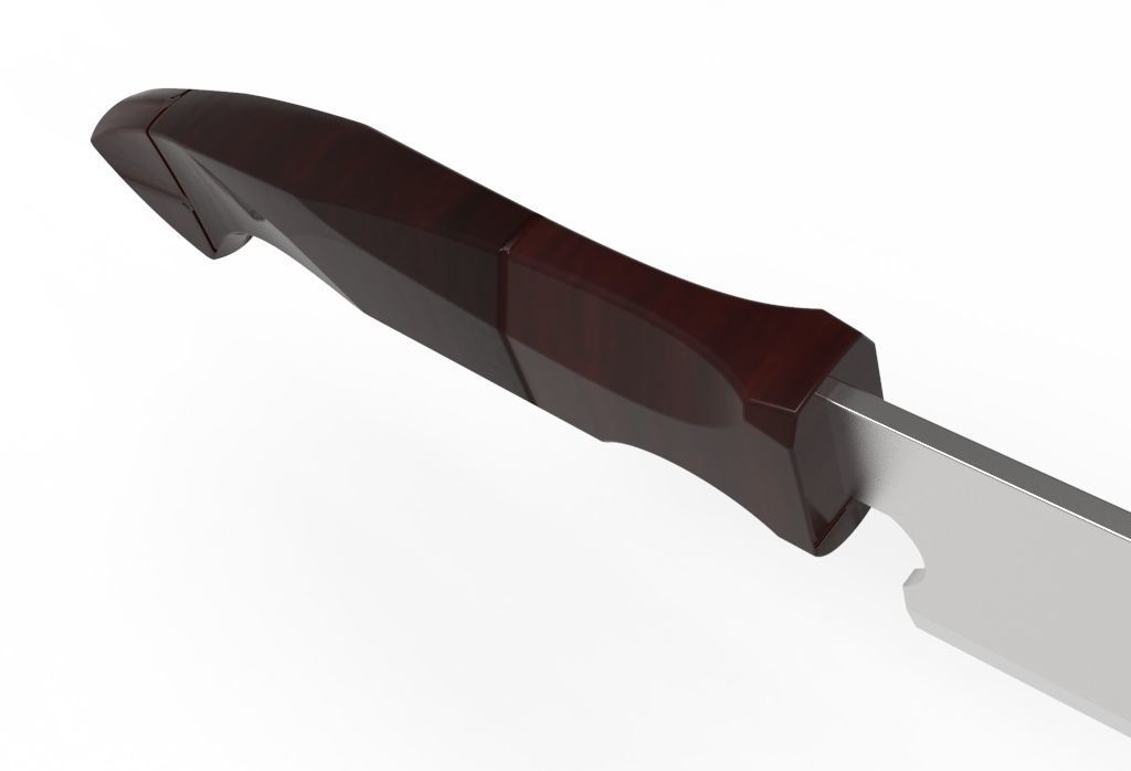 knife handle and blade 3D model_9
