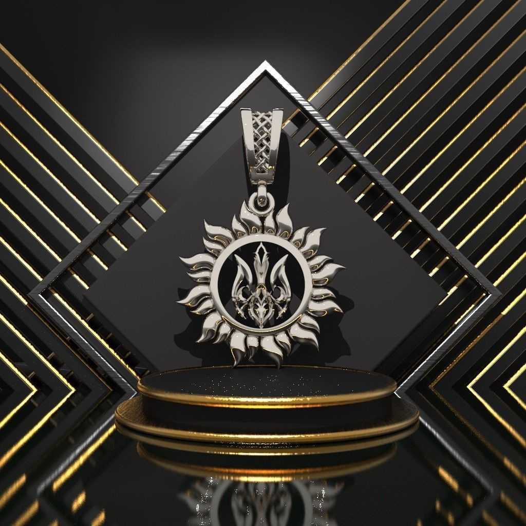 Ukrainian Trident 3D print model_3