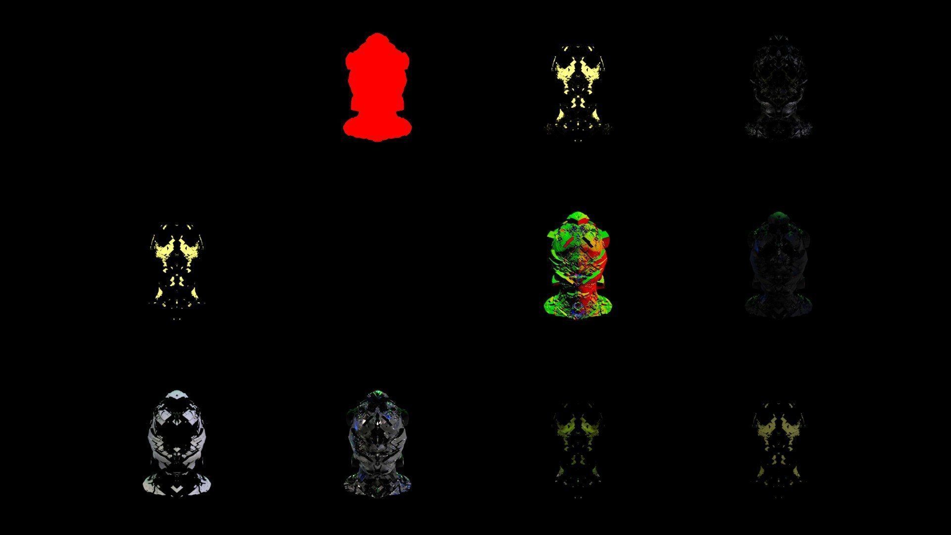 Sci-Fi Helmet Space Astronaut Character Robot 15 3D model_5