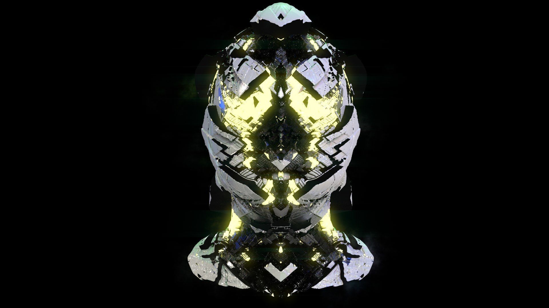 Sci-Fi Helmet Space Astronaut Character Robot 15 3D model_2