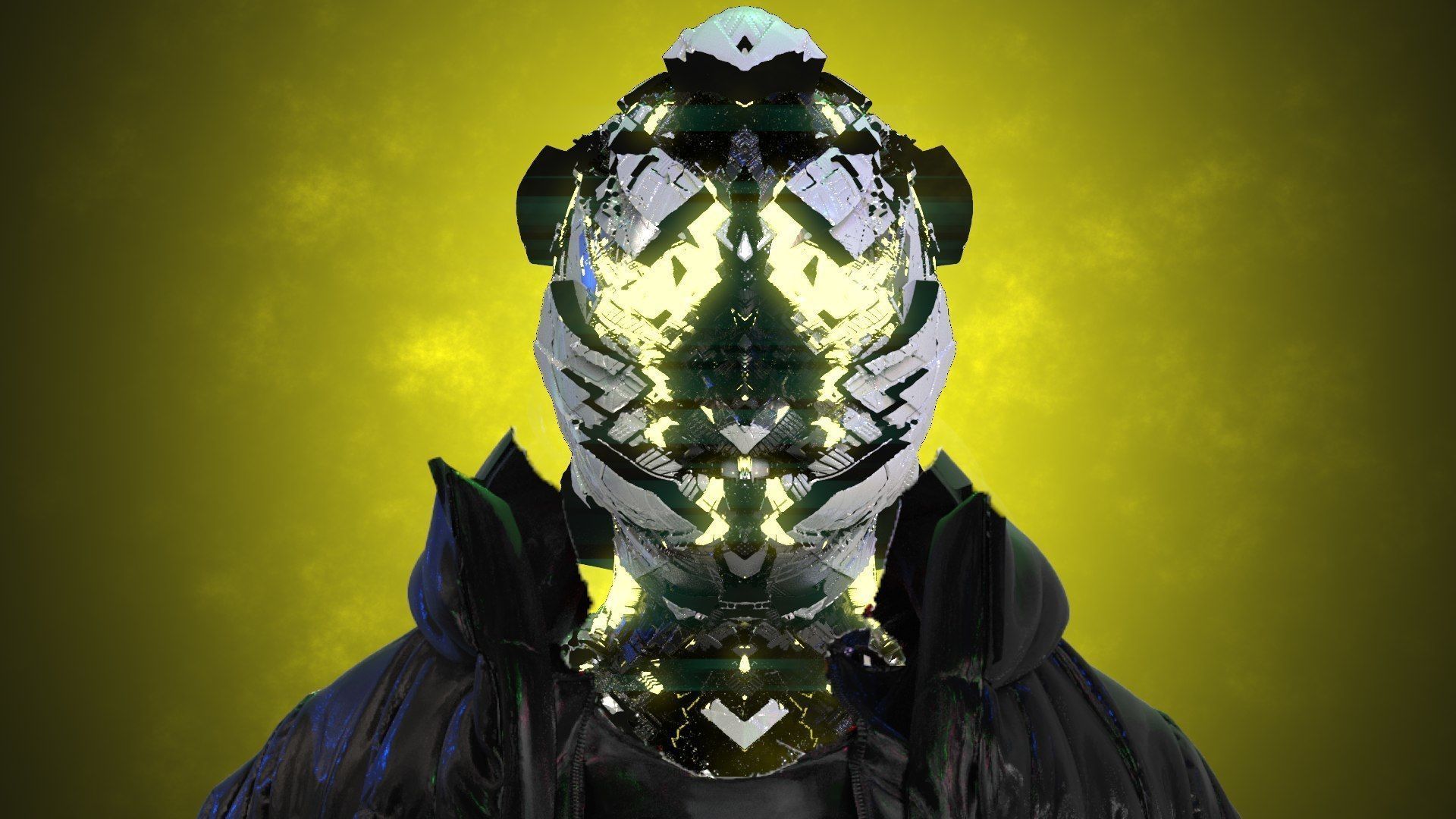 Sci-Fi Helmet Space Astronaut Character Robot 15 3D model_1