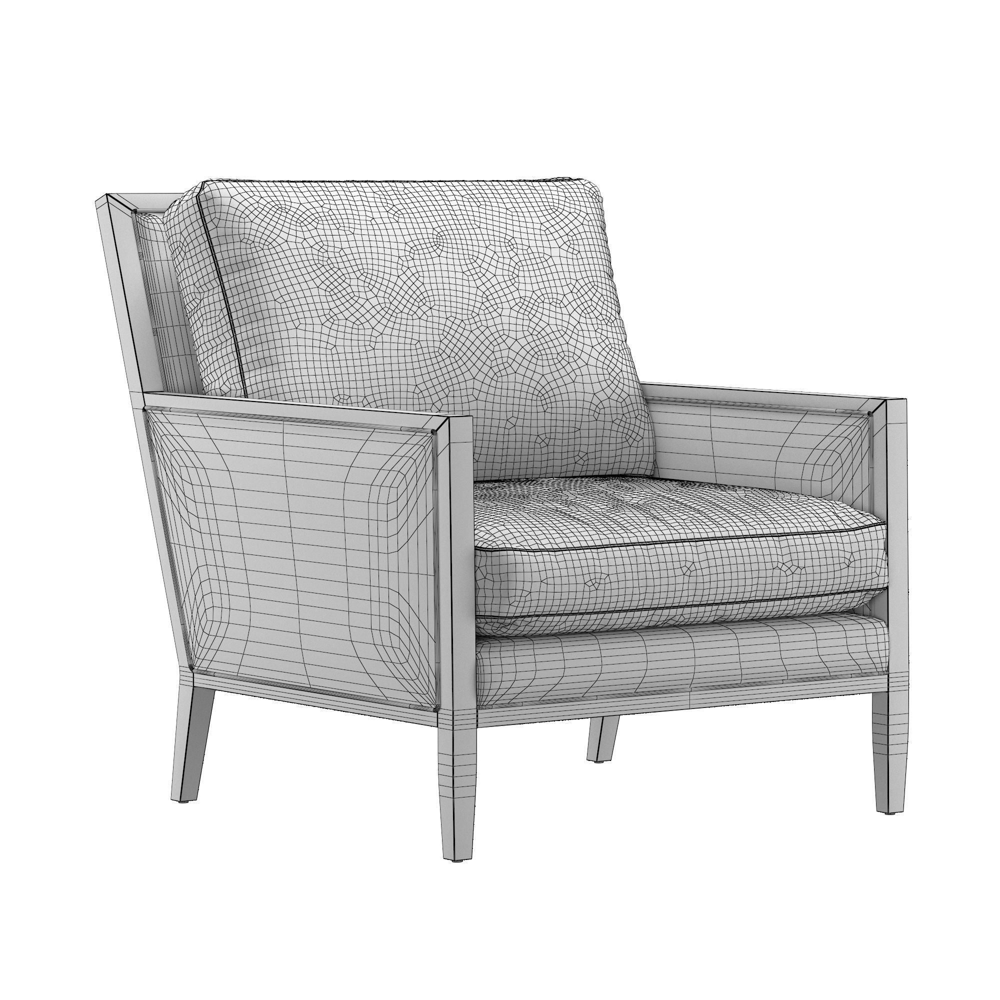 FRENCH CONTEMPORARY TRACK ARM LOW BACK CHAIR 3D model_6