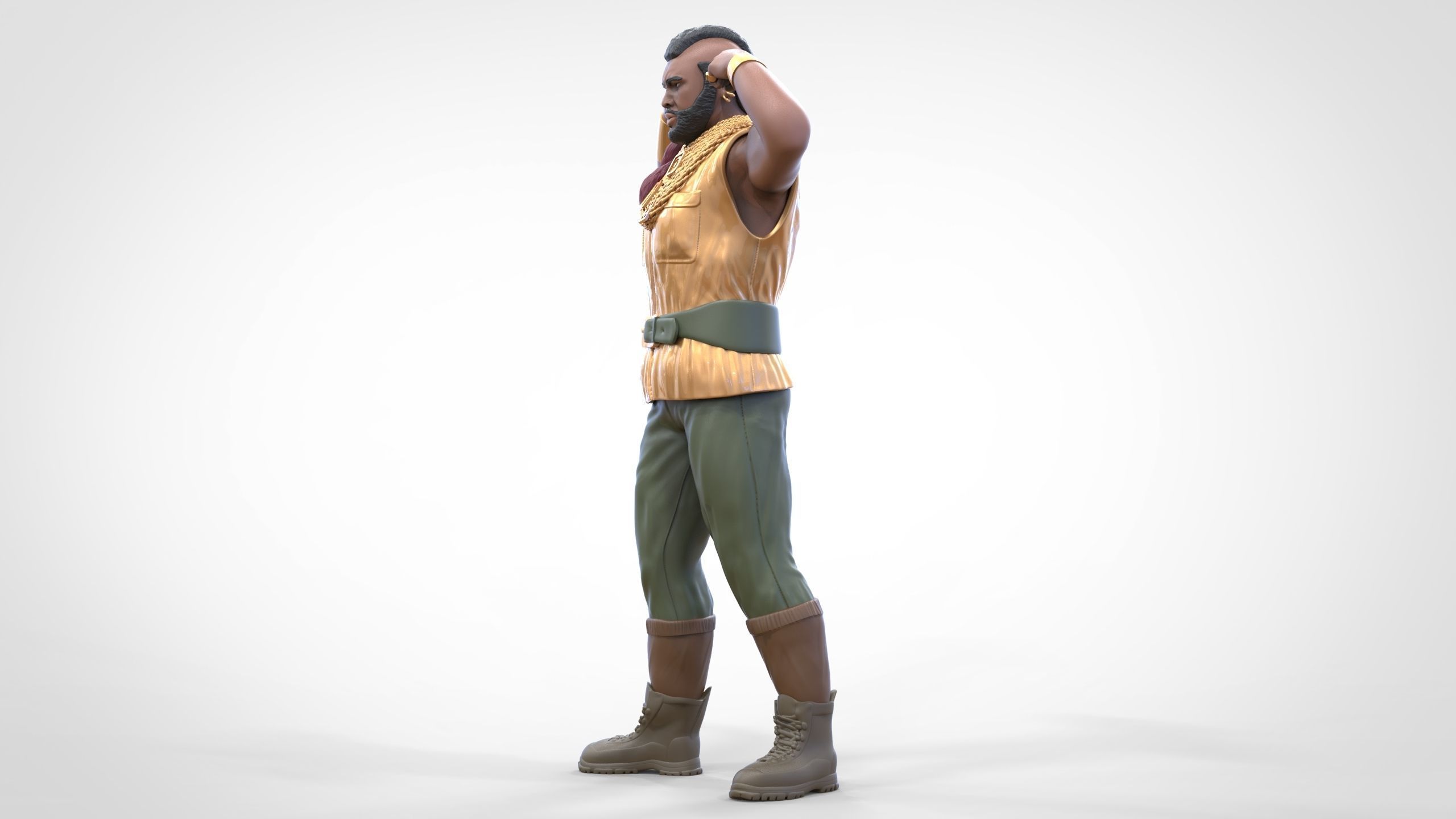 N1 B  A  Baracus A-team 3D print model_7