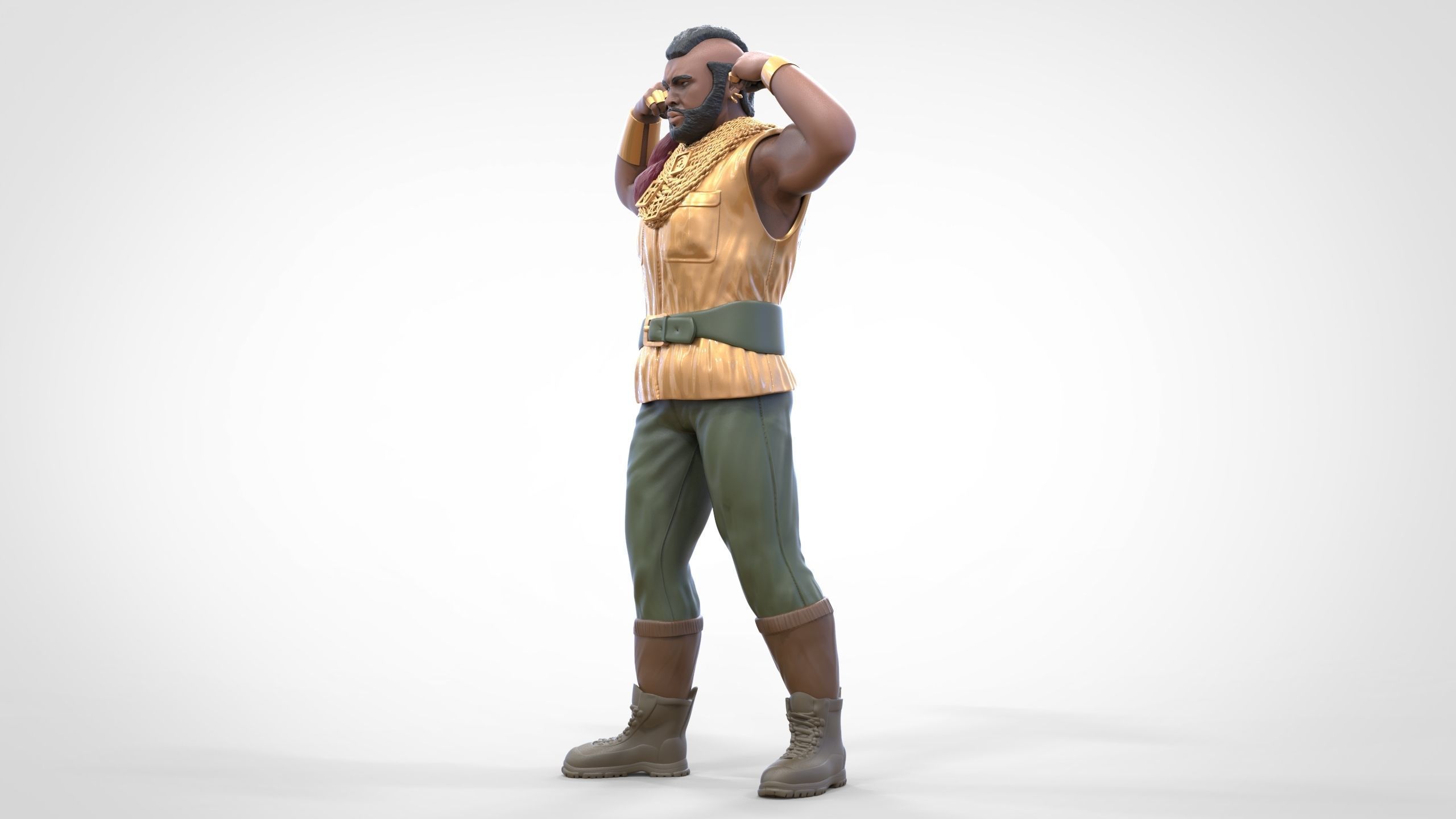 N1 B  A  Baracus A-team 3D print model_6