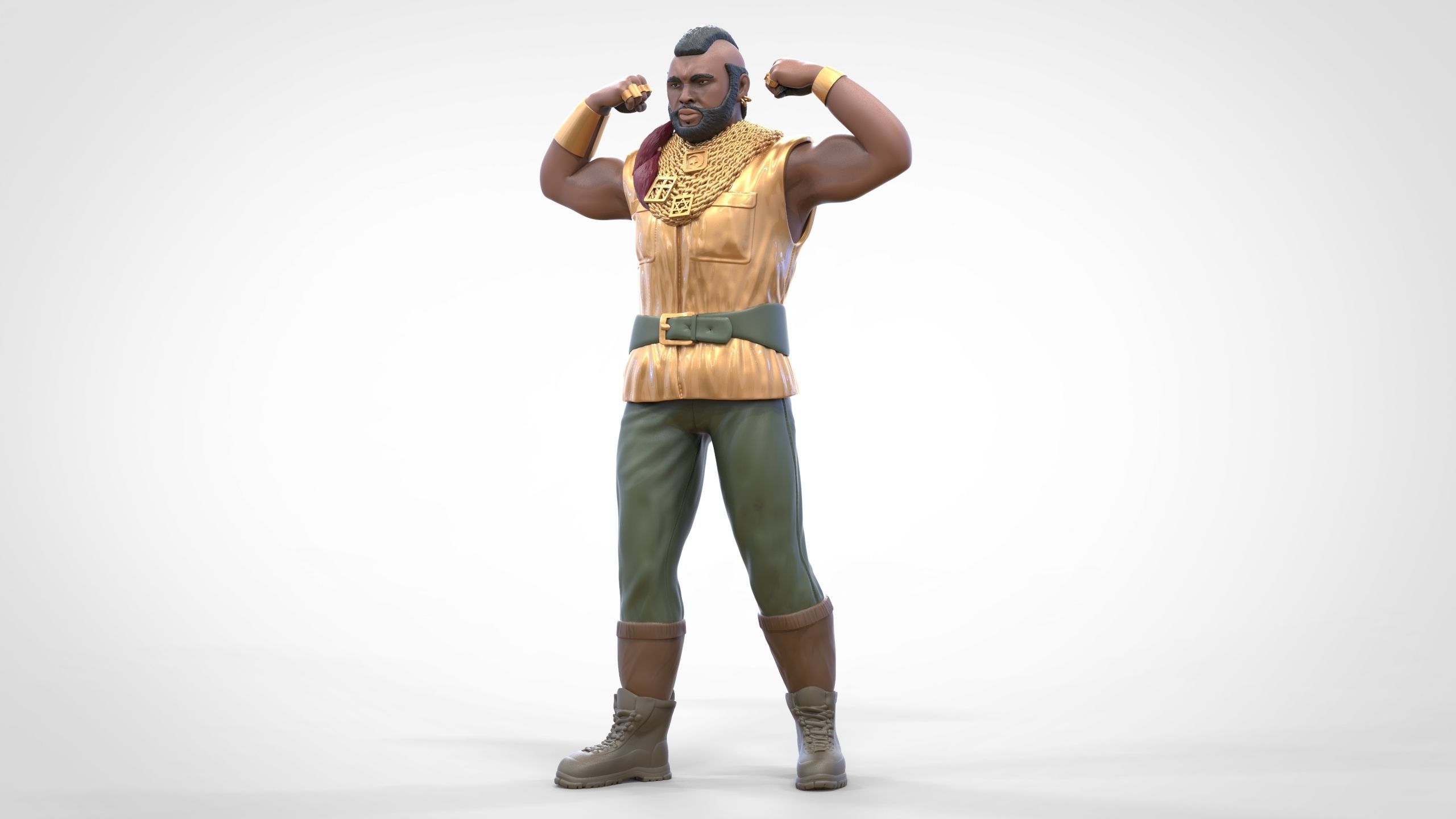 N1 B  A  Baracus A-team 3D print model_3