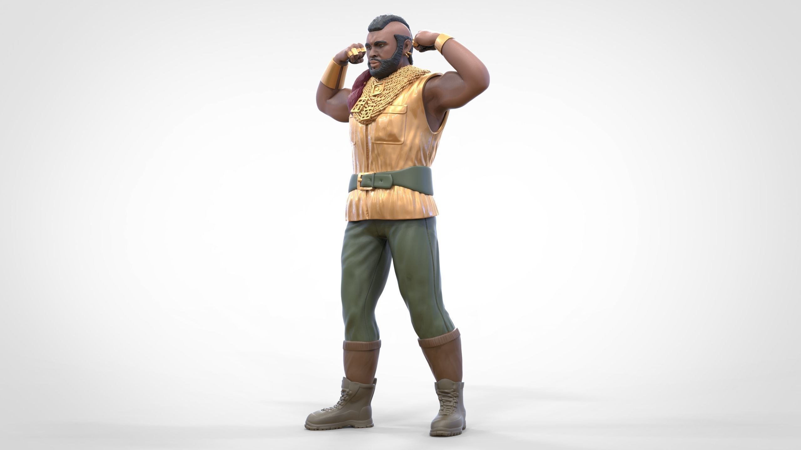 N1 B  A  Baracus A-team 3D print model_5