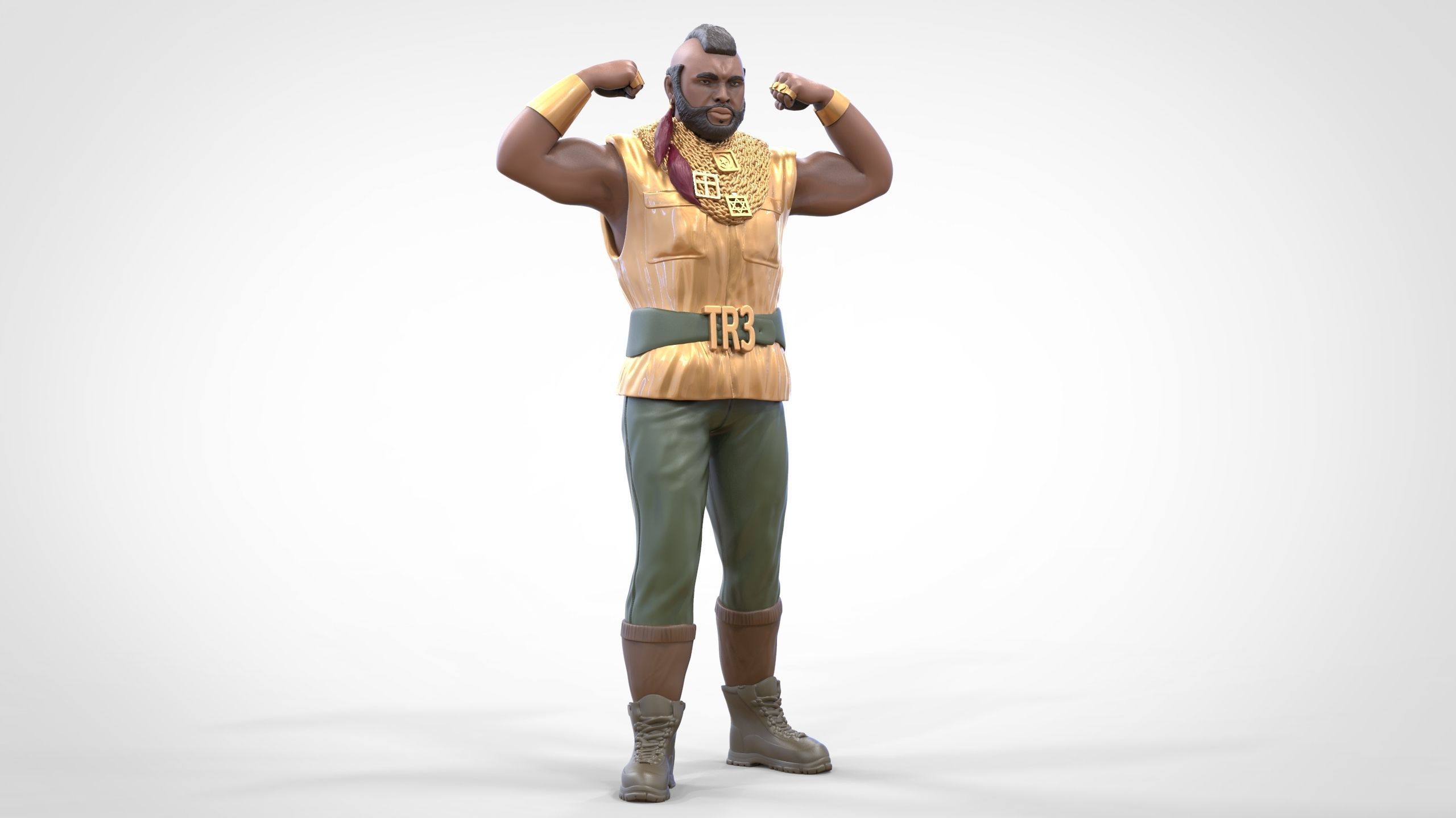 N1 B  A  Baracus A-team 3D print model_8
