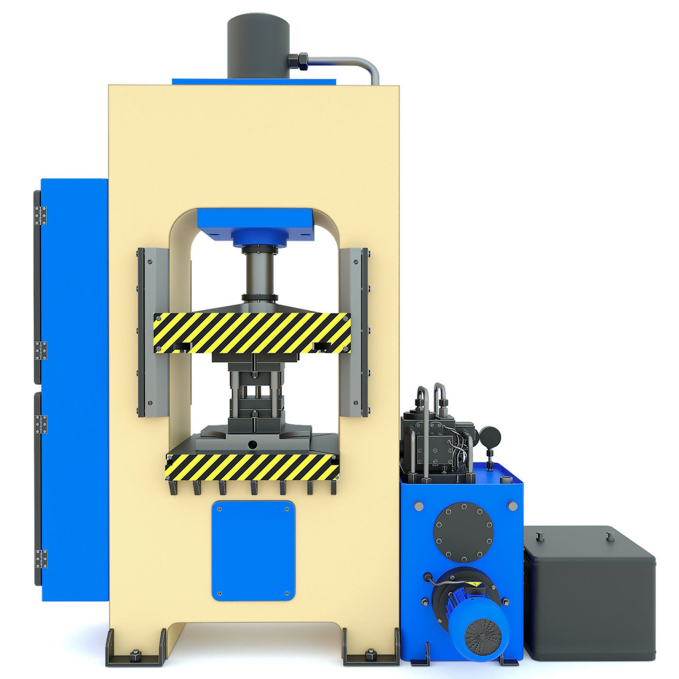Industrial machine tool hydraulic press D2430B 3D model_4