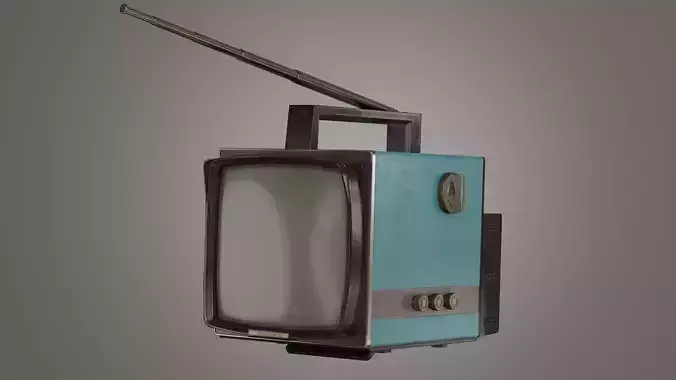 Vintage TV Low-poly 3D model