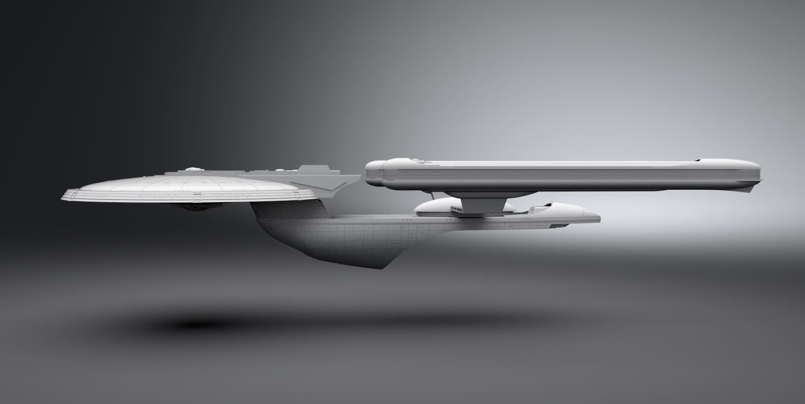 USS Excelsior Scale model 3D print model_1