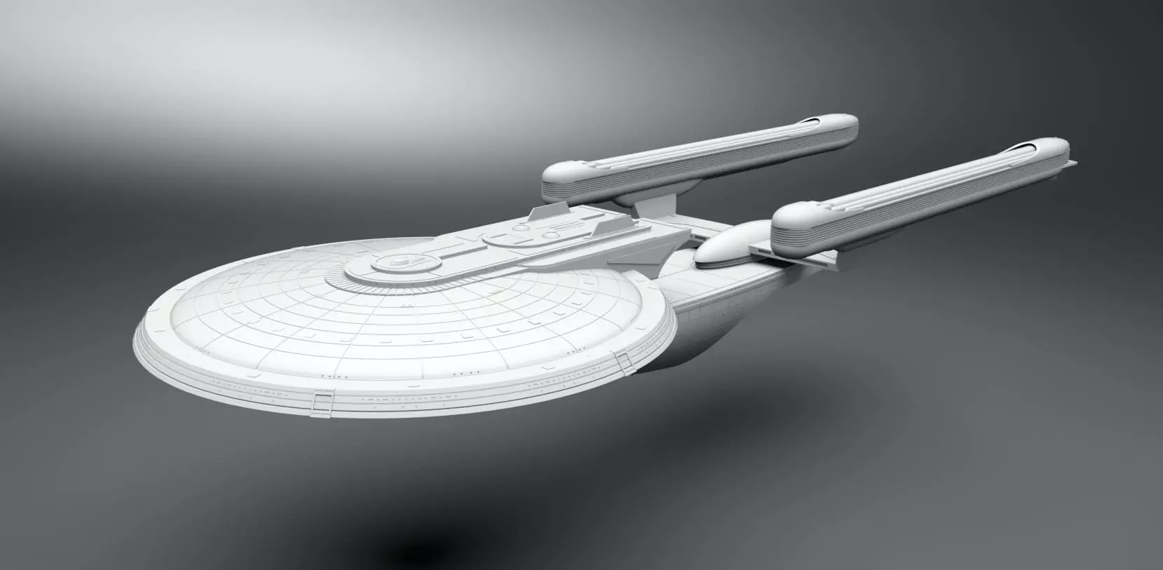 USS Excelsior Scale model 3D print model_0