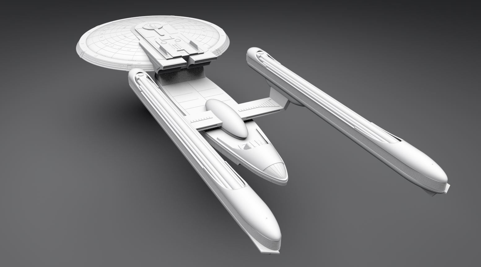 USS Excelsior Scale model 3D print model_2