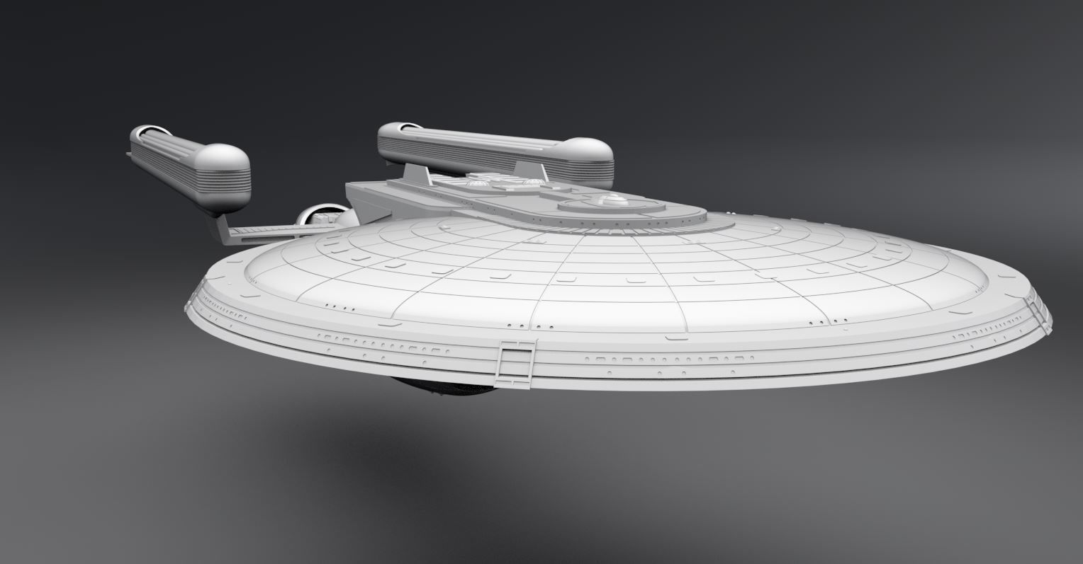 USS Excelsior Scale model 3D print model_4