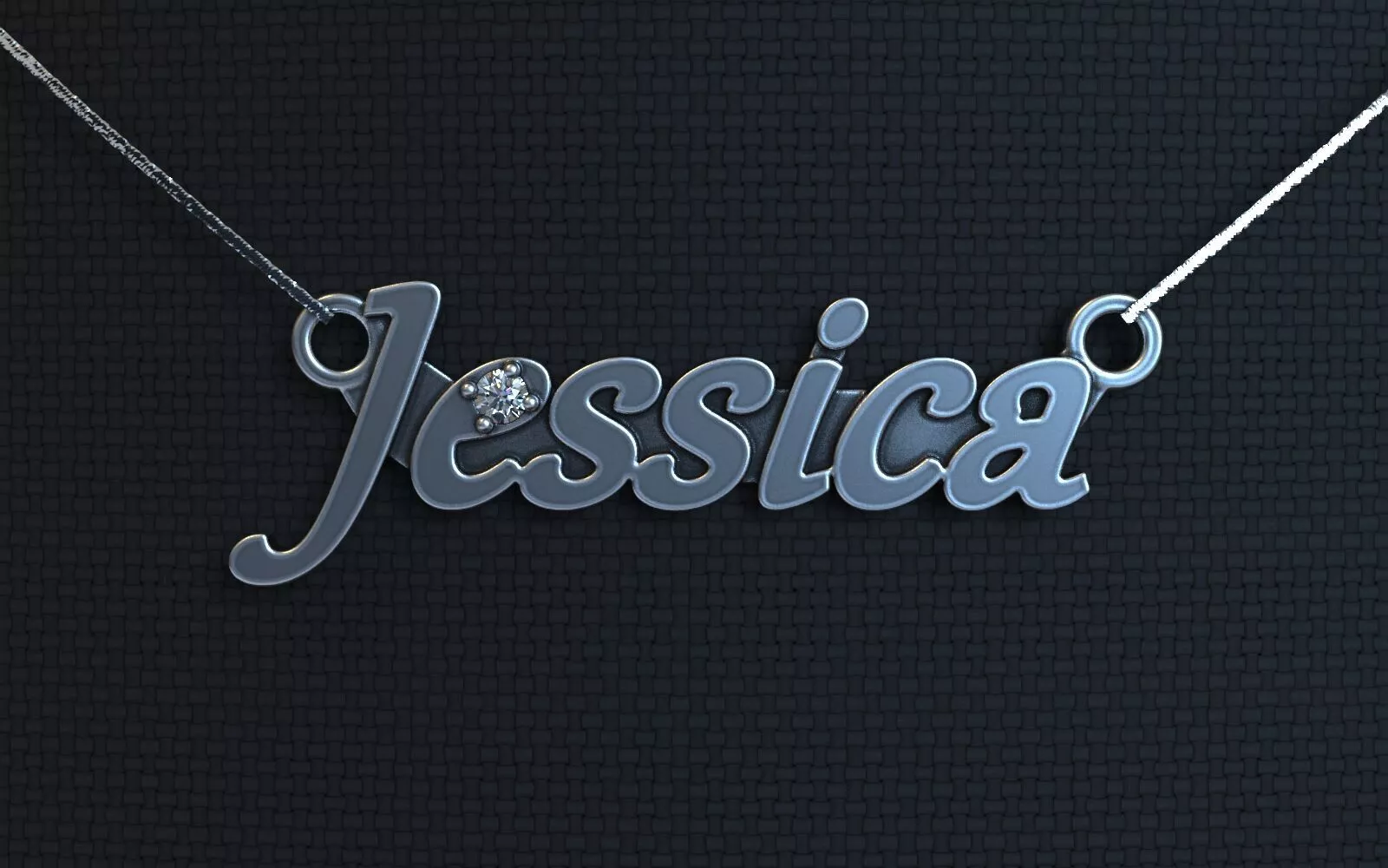 Personalized pendant Jessica 3D print model