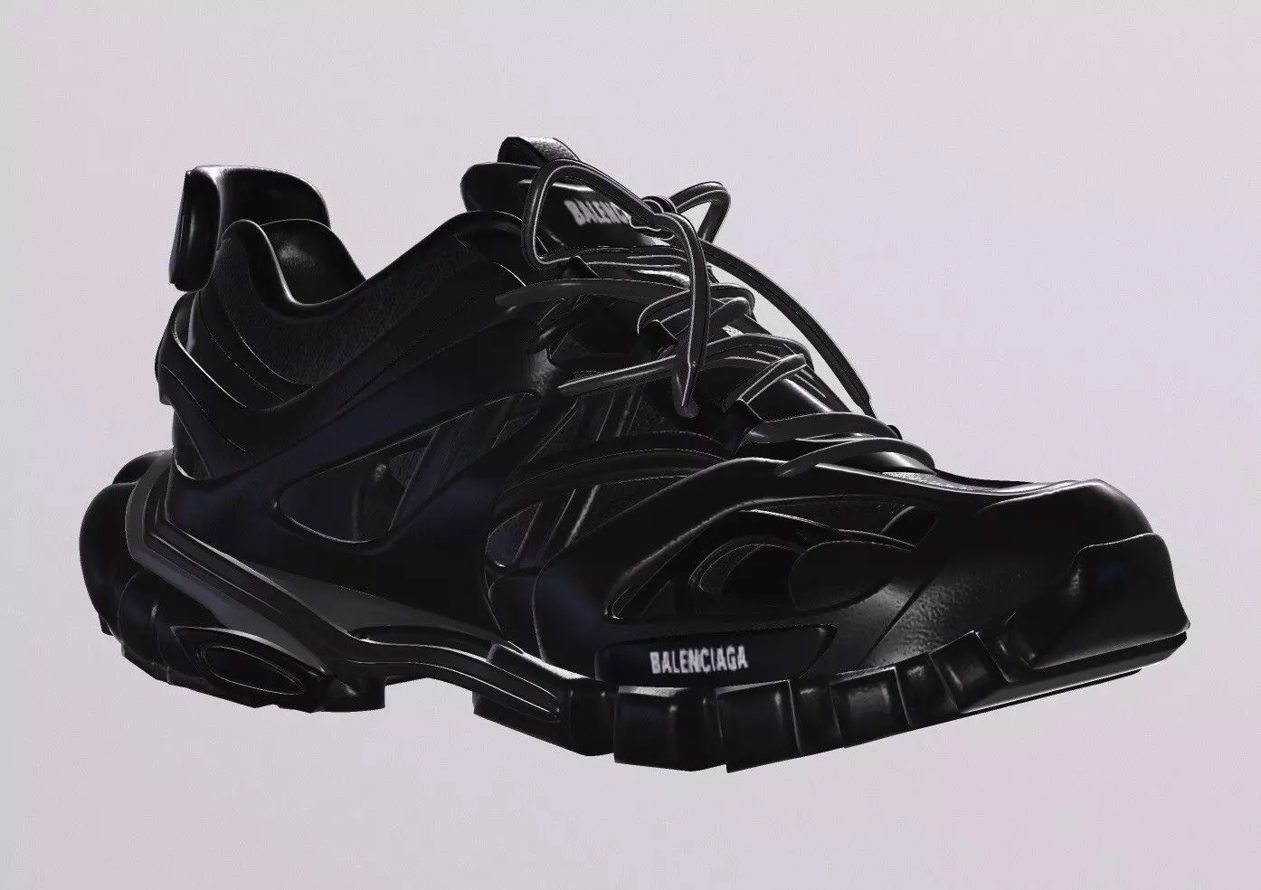 BALENCIAGA TRACK SHOES PBR Low-poly 3D model_0