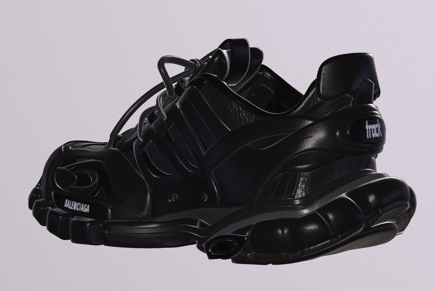 BALENCIAGA TRACK SHOES PBR Low-poly 3D model_3