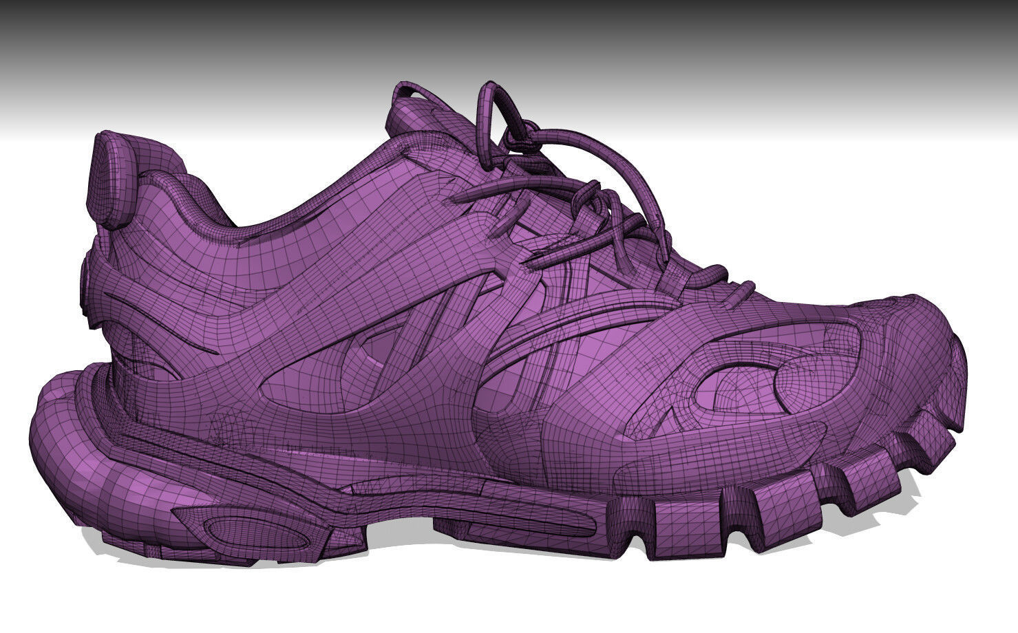 BALENCIAGA TRACK SHOES PBR Low-poly 3D model_6