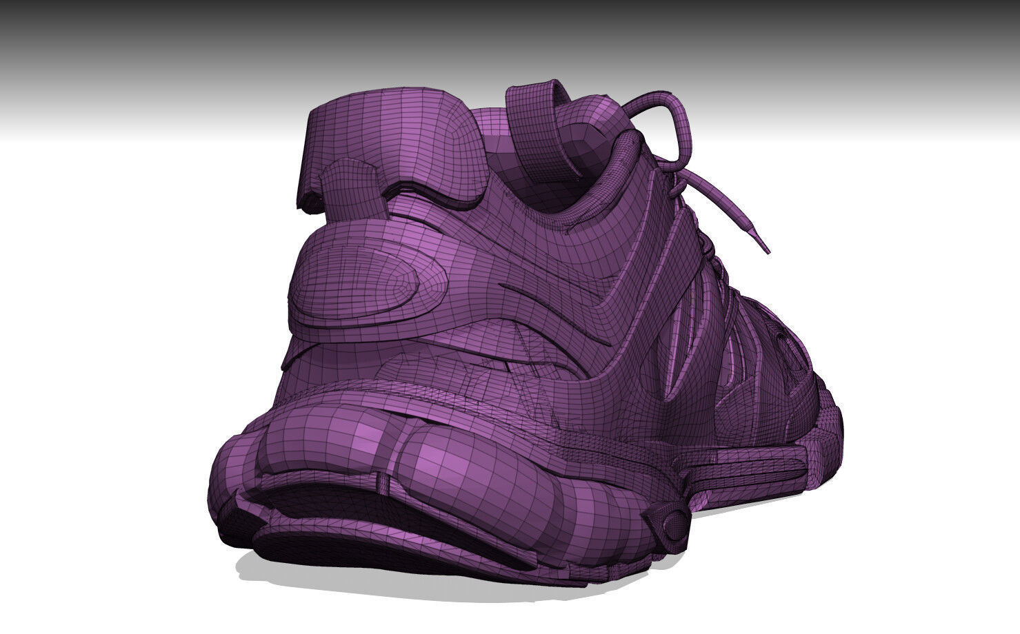BALENCIAGA TRACK SHOES PBR Low-poly 3D model_9