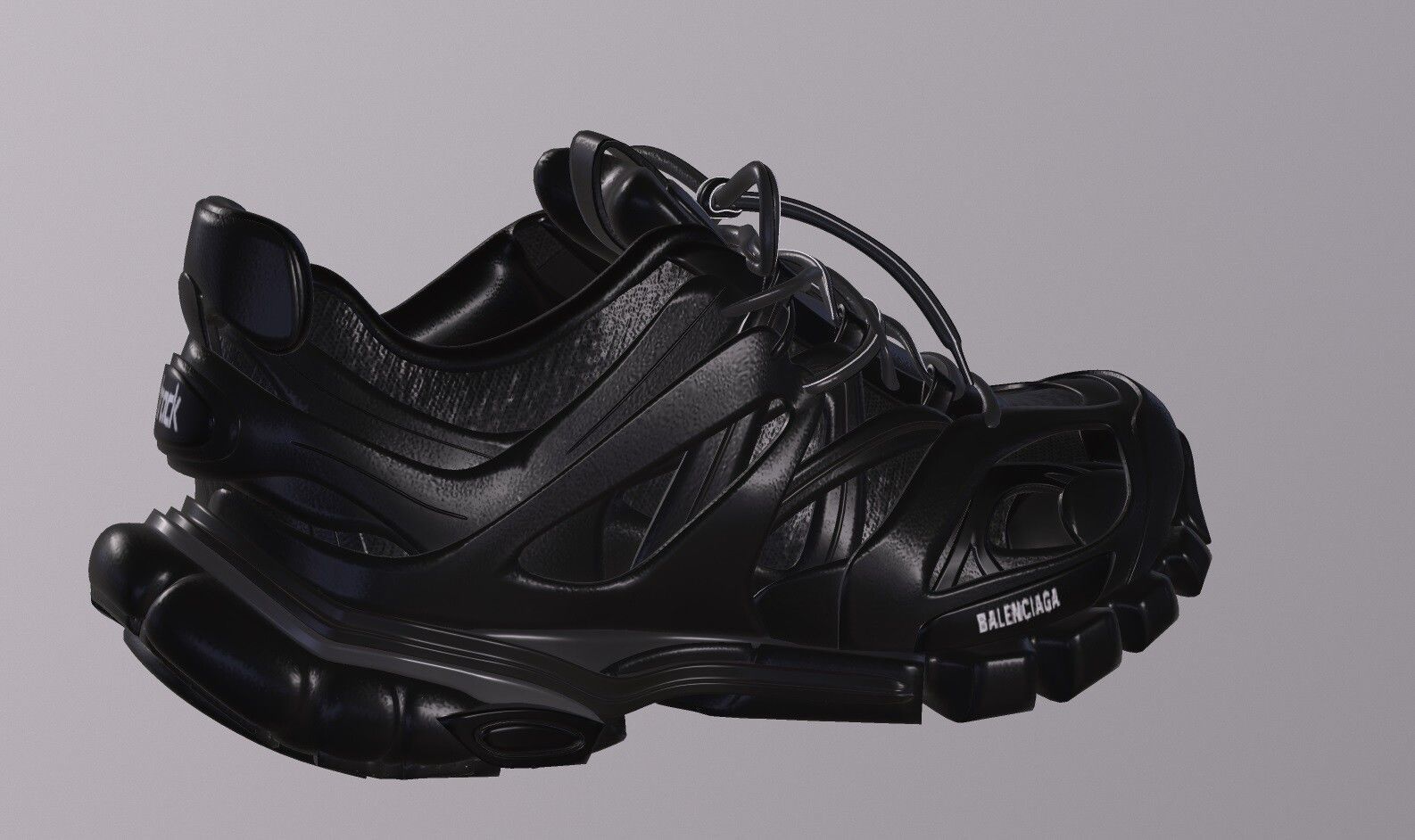 BALENCIAGA TRACK SHOES PBR Low-poly 3D model_2