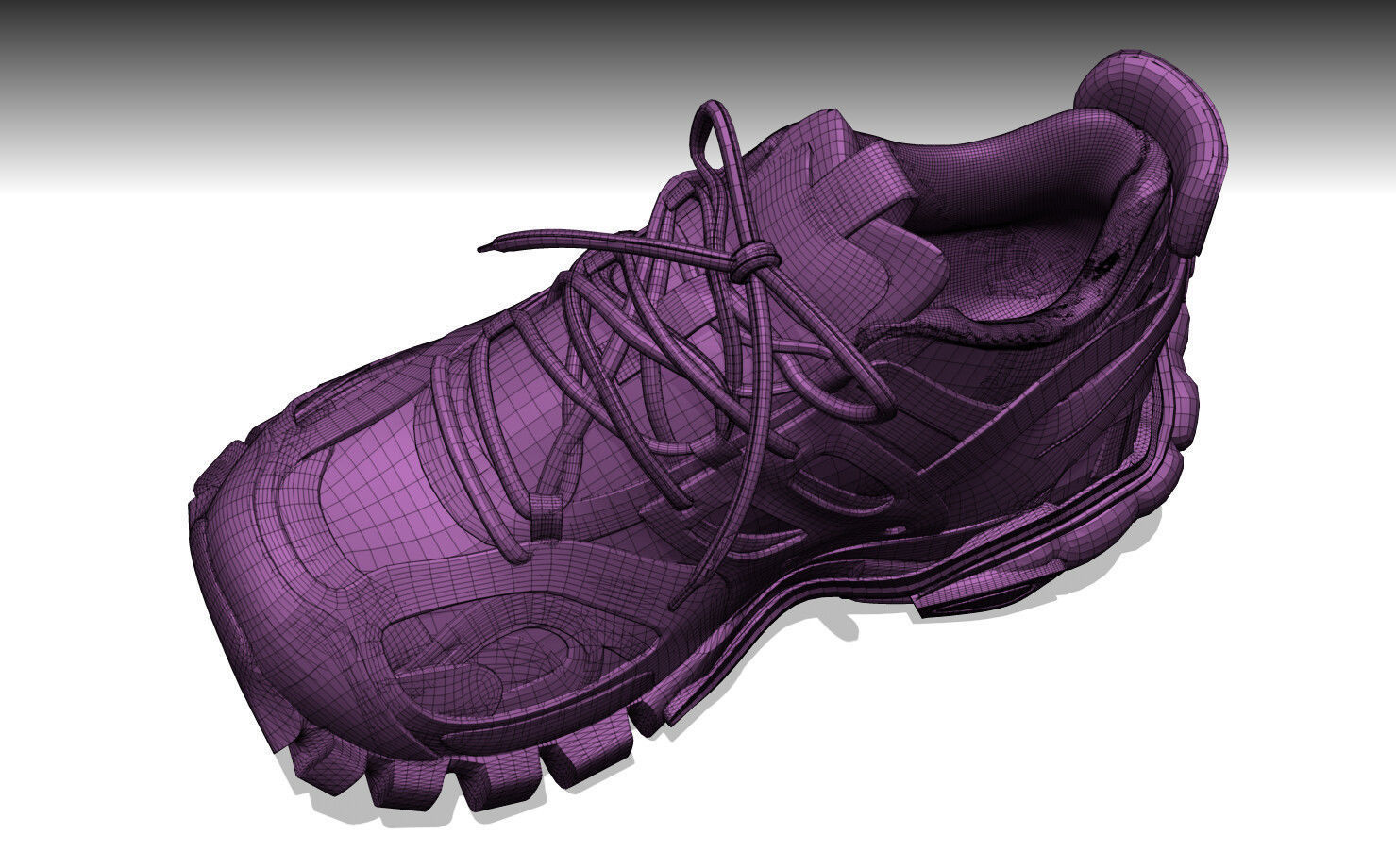 BALENCIAGA TRACK SHOES PBR Low-poly 3D model_8