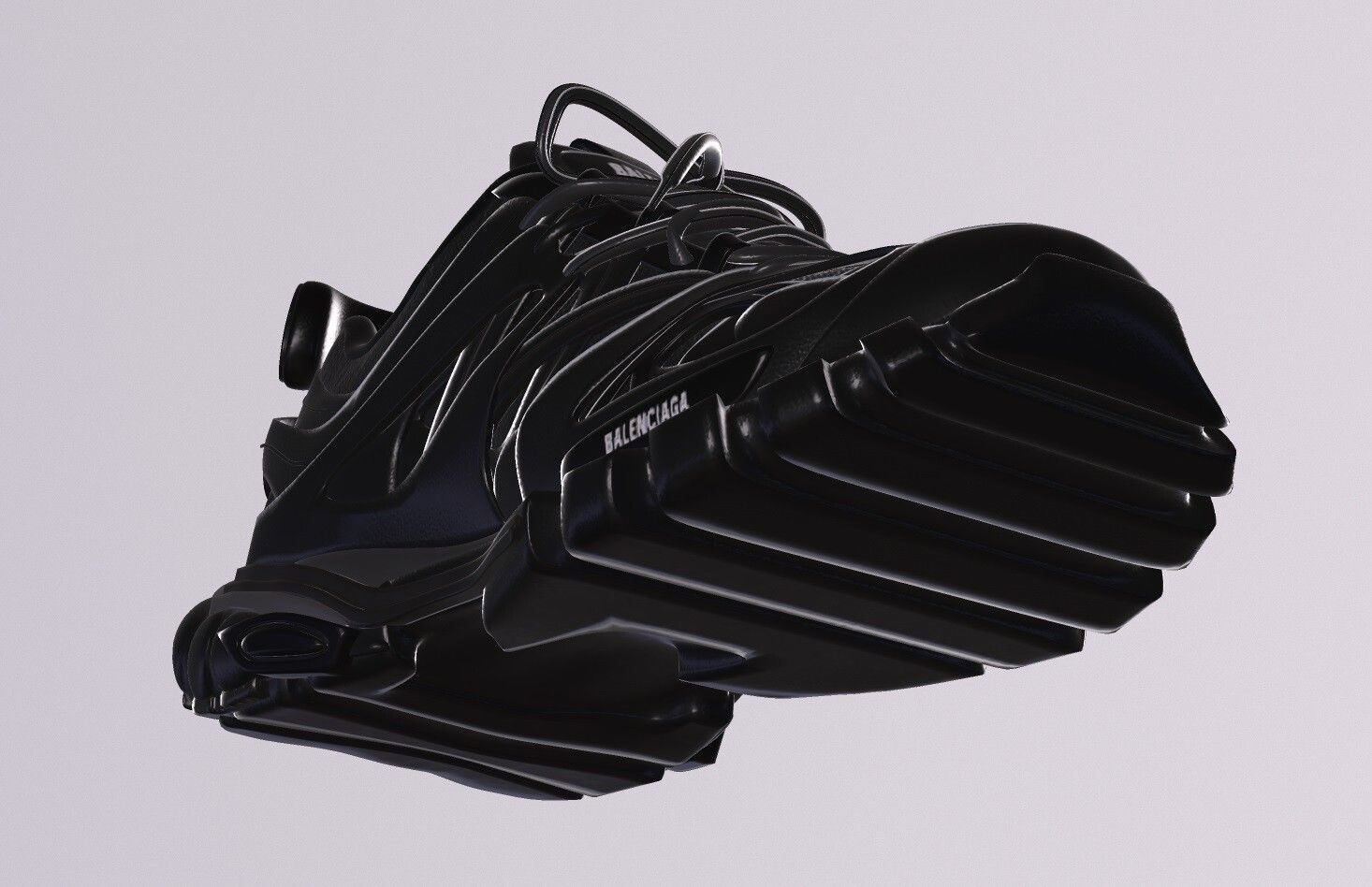 BALENCIAGA TRACK SHOES PBR Low-poly 3D model_5