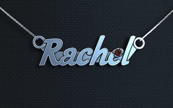  Personalized pendant Rachel 3D print model