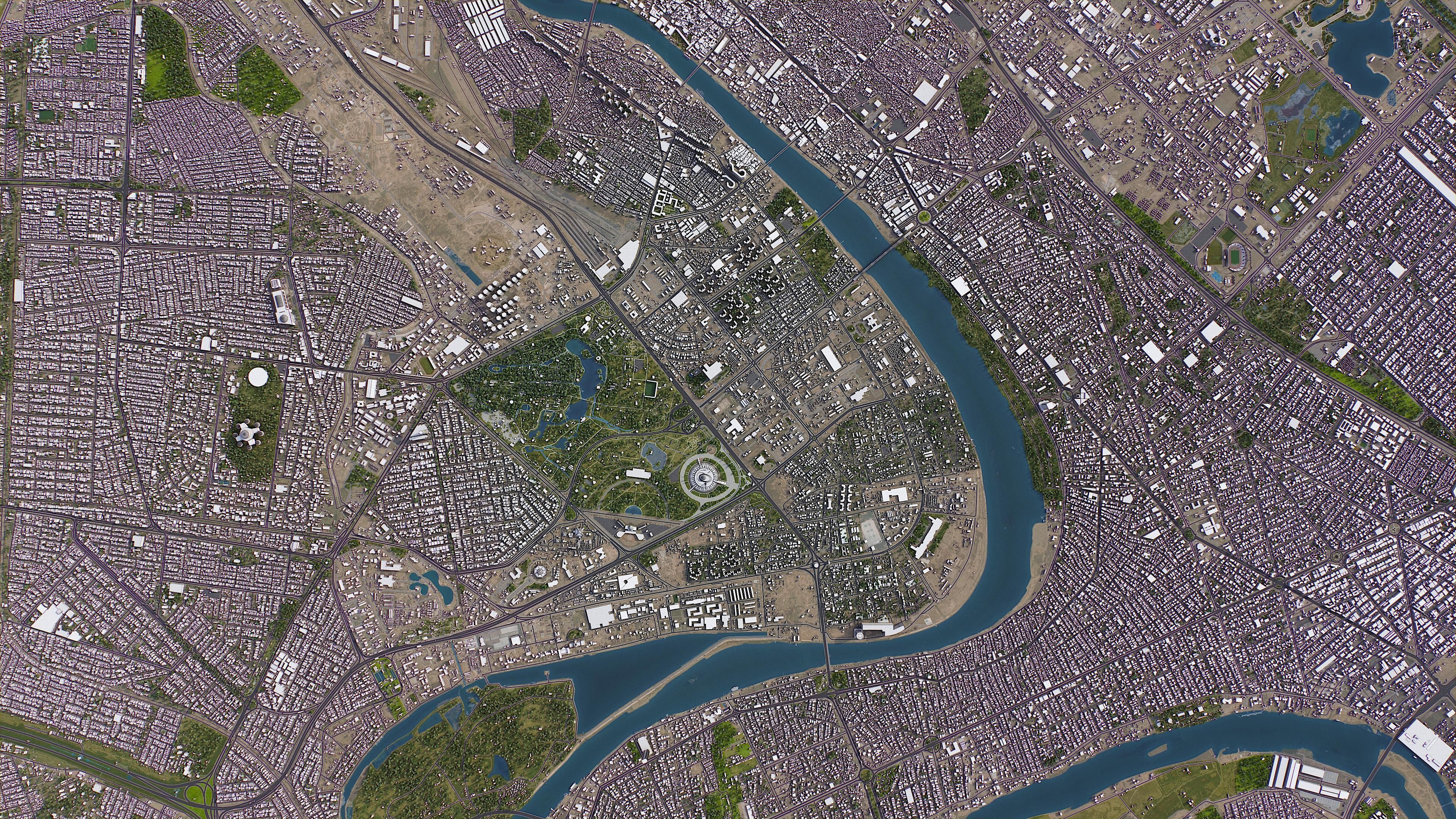 Baghdad - 3D City Model Low-poly 3D model_10