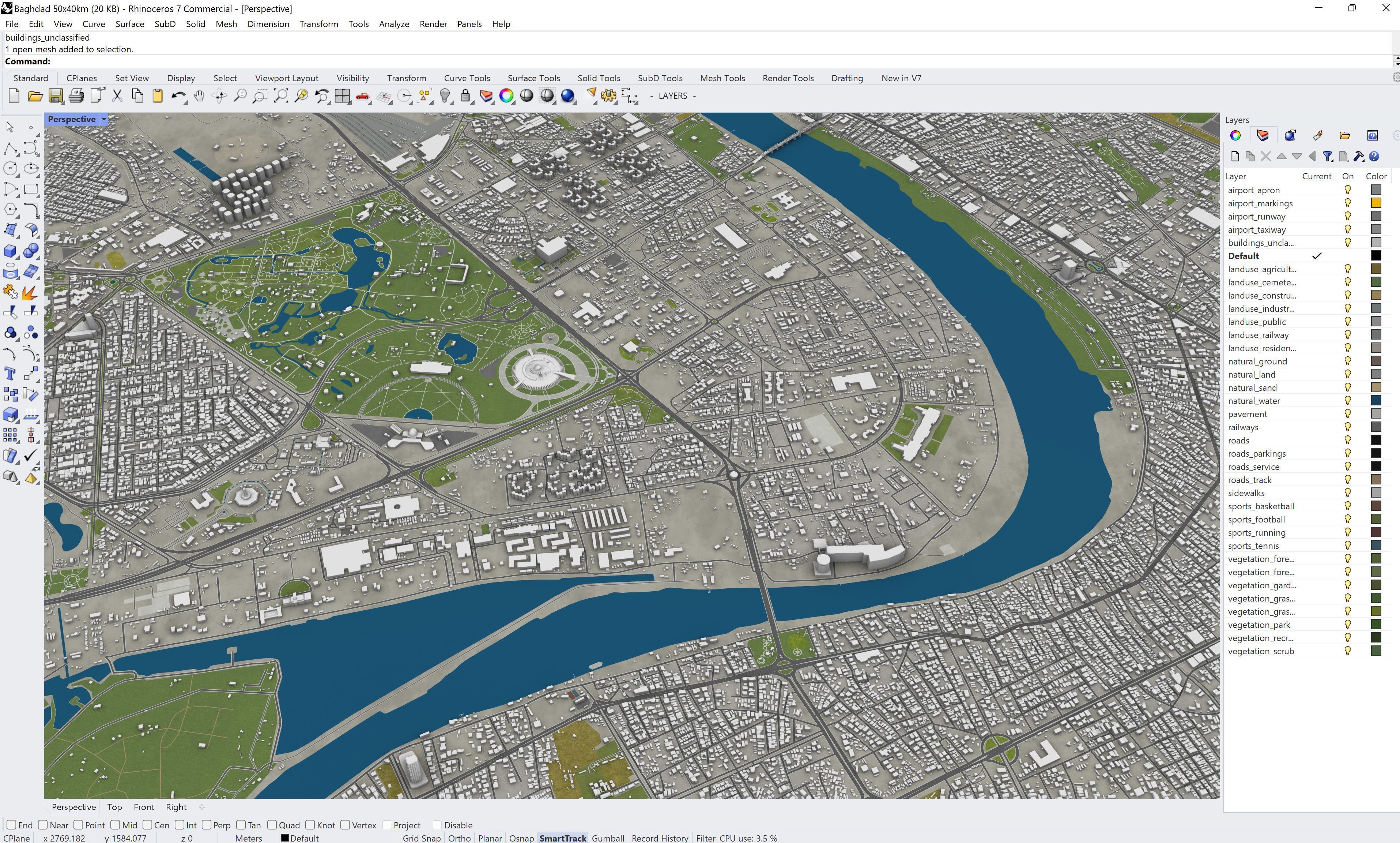 Baghdad - 3D City Model Low-poly 3D model_17