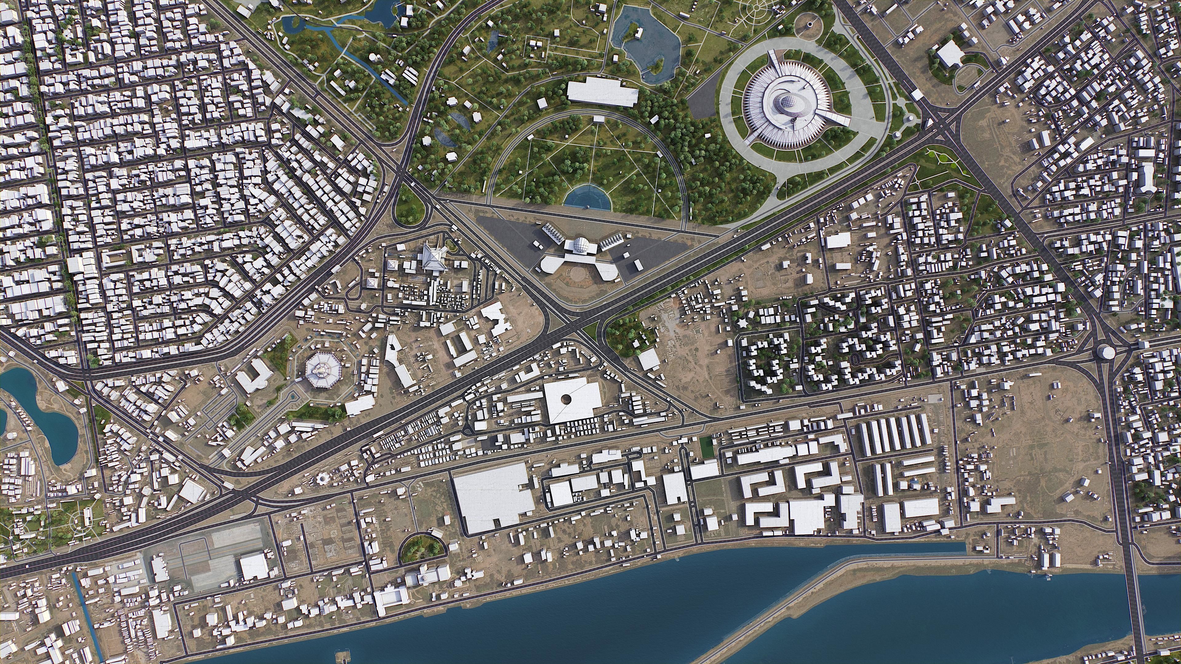 Baghdad - 3D City Model Low-poly 3D model_8