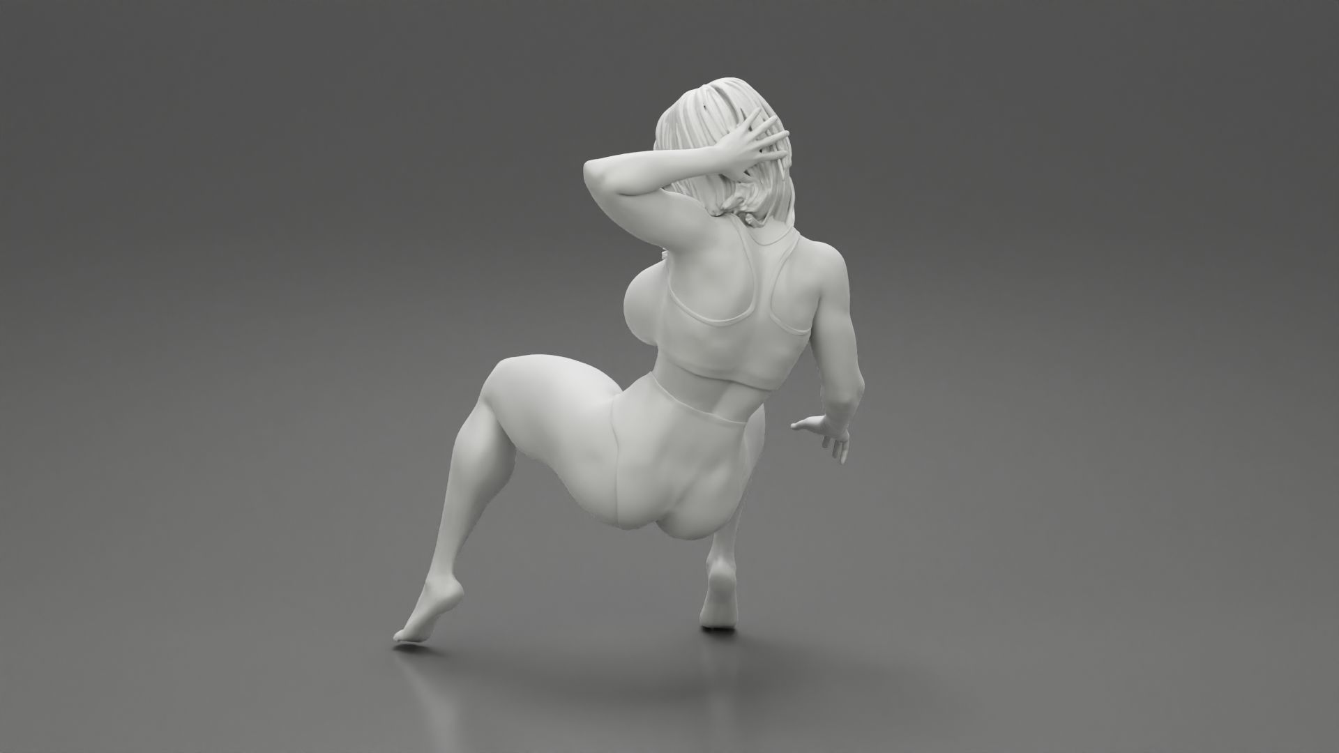 Sexy Girl Sitting on a Sofa 3D print model_9