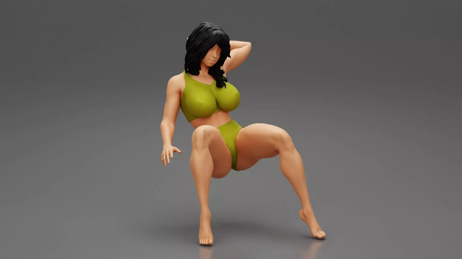 Girl Sitting on a Sofa 3D print model