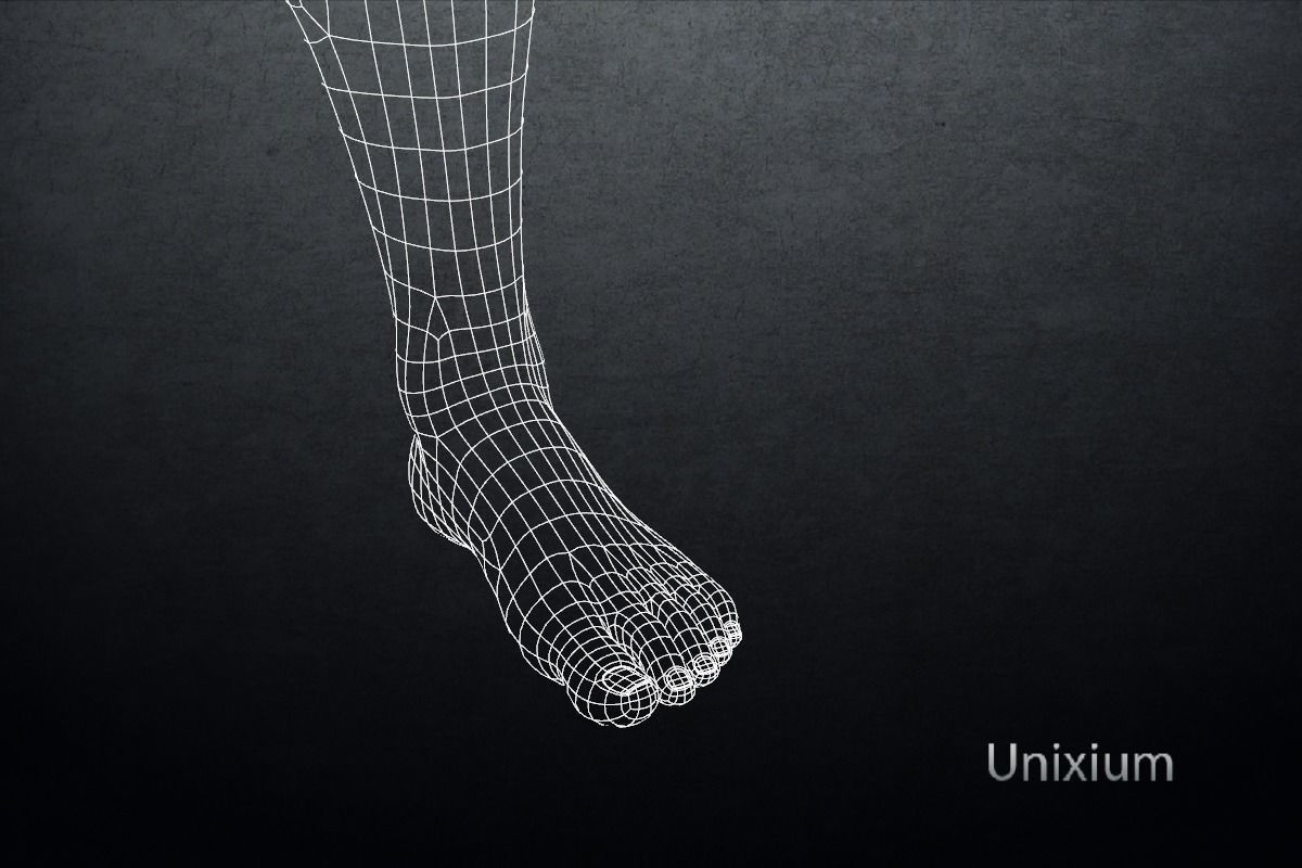 Phares man in jeans and sweater Low-poly 3D model_22