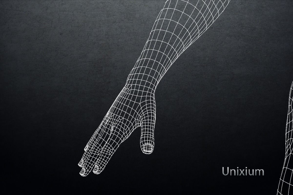 Phares man in jeans and sweater Low-poly 3D model_20