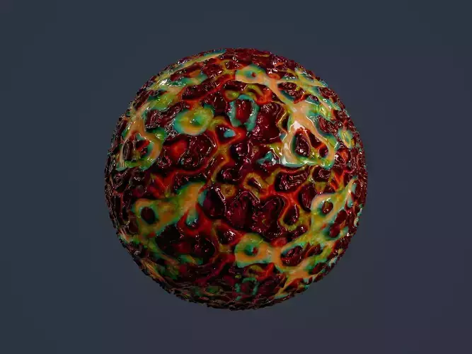 Sci-fi Alien Creature Environment Seamless PBR Texture 15