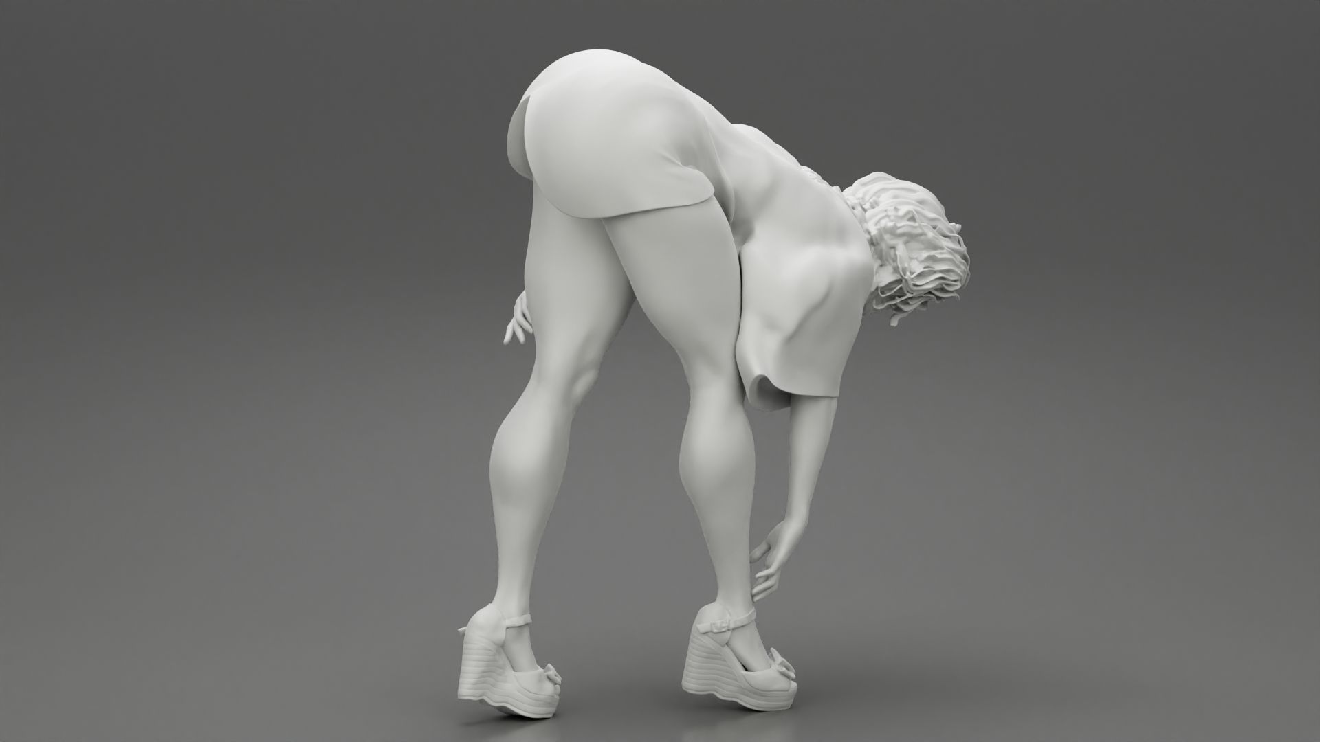 Sexy Woman bending in Heels 3D print model_9