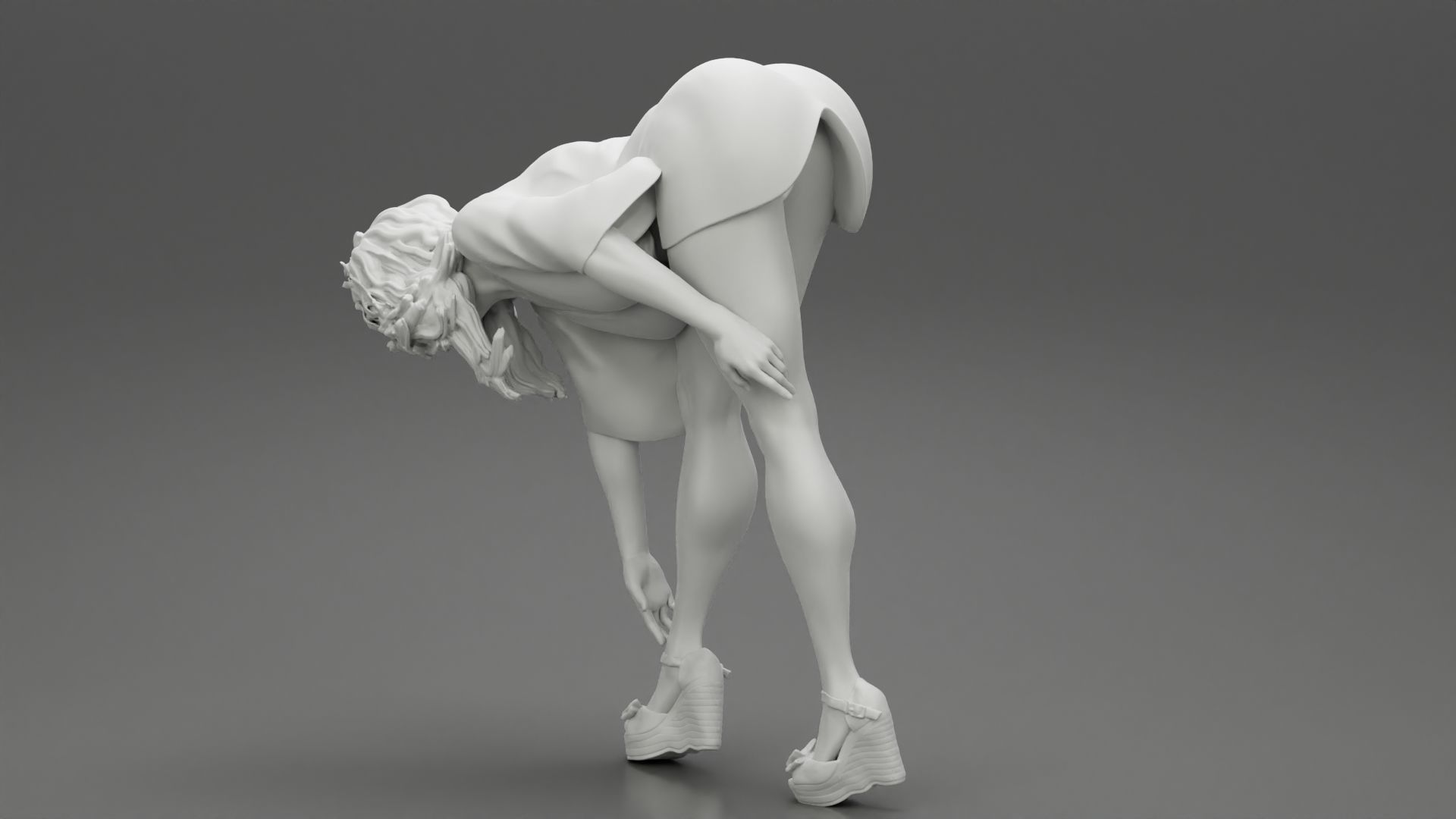 Sexy Woman bending in Heels 3D print model_11