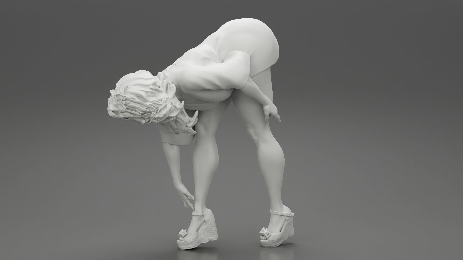 Sexy Woman bending in Heels 3D print model_6