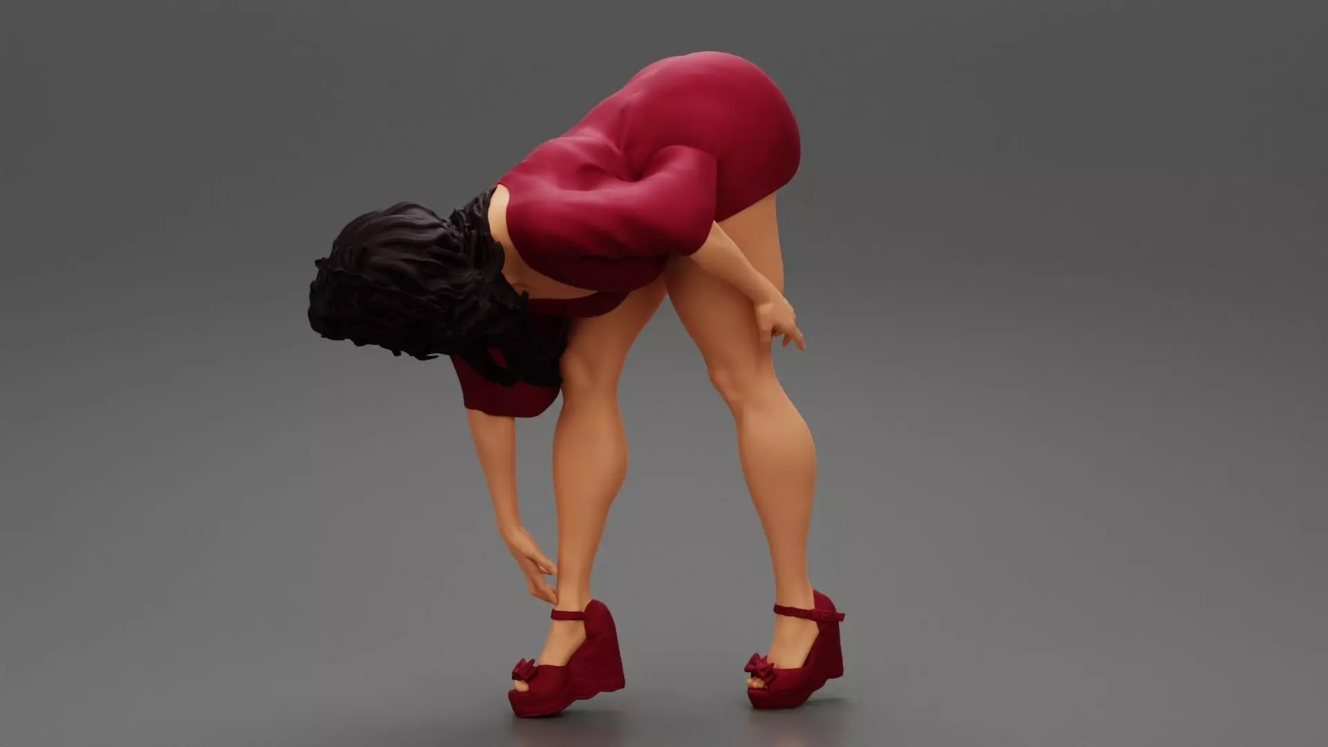 Sexy Woman bending in Heels 3D print model_0