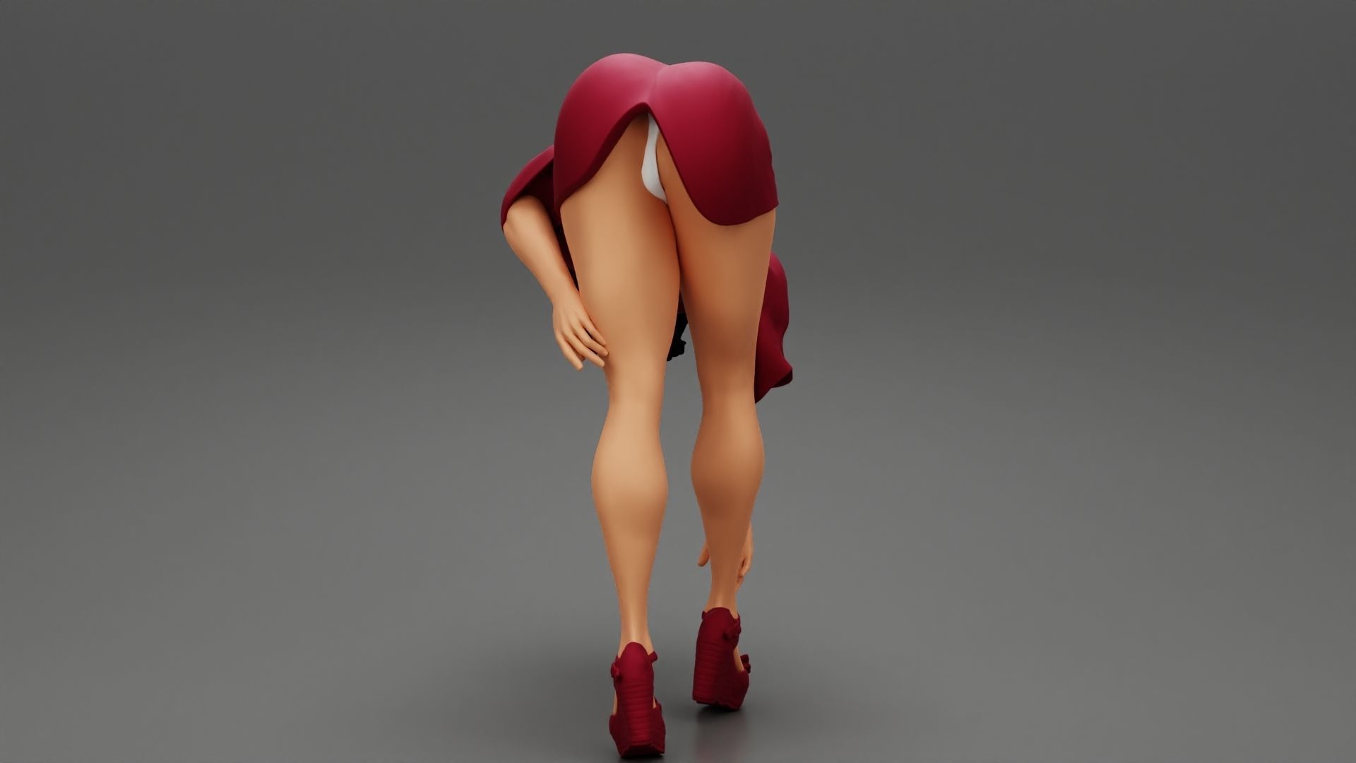 Sexy Woman bending in Heels 3D print model_4