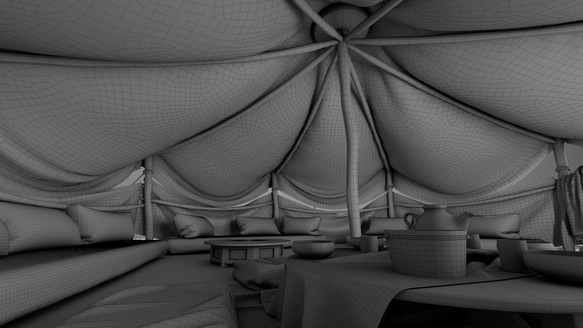 Bedouin Desert Tent v7 3D model_15