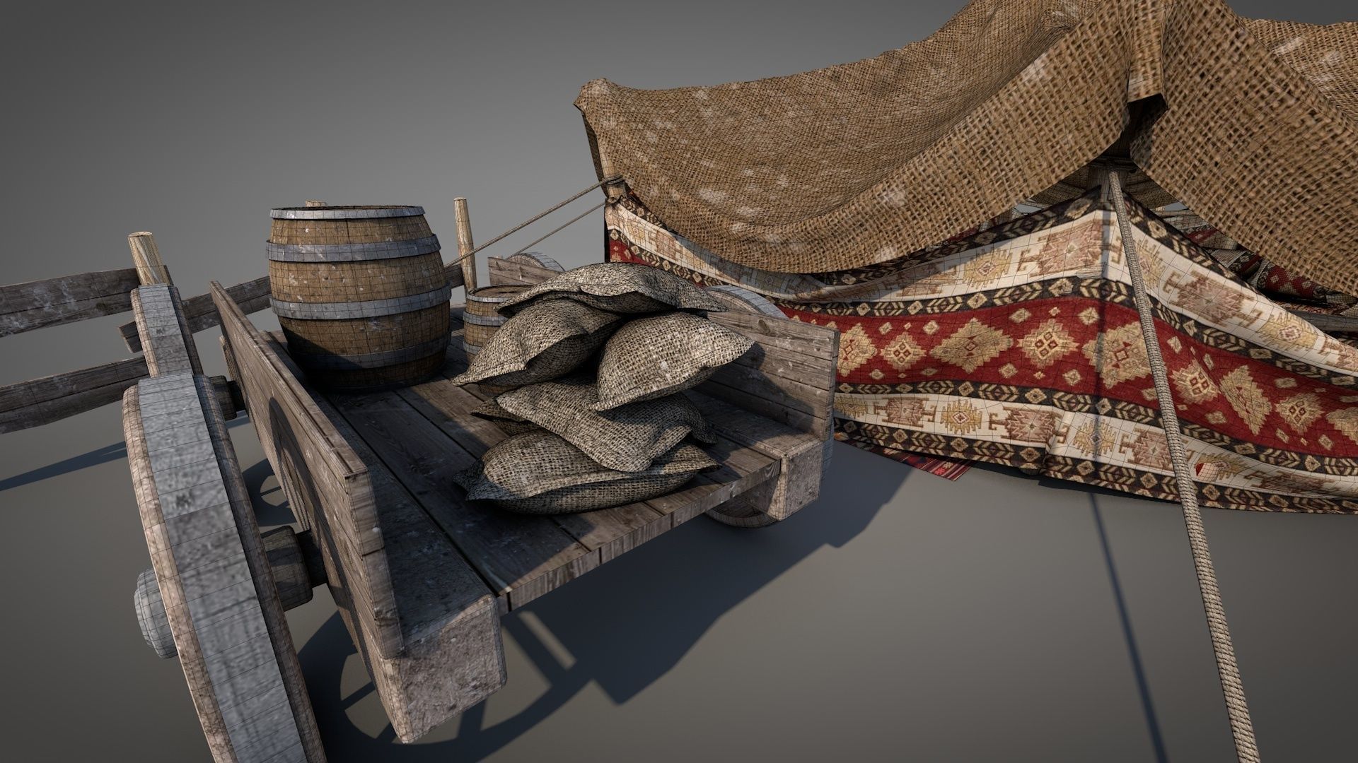 Bedouin Desert Tent v7 3D model_22