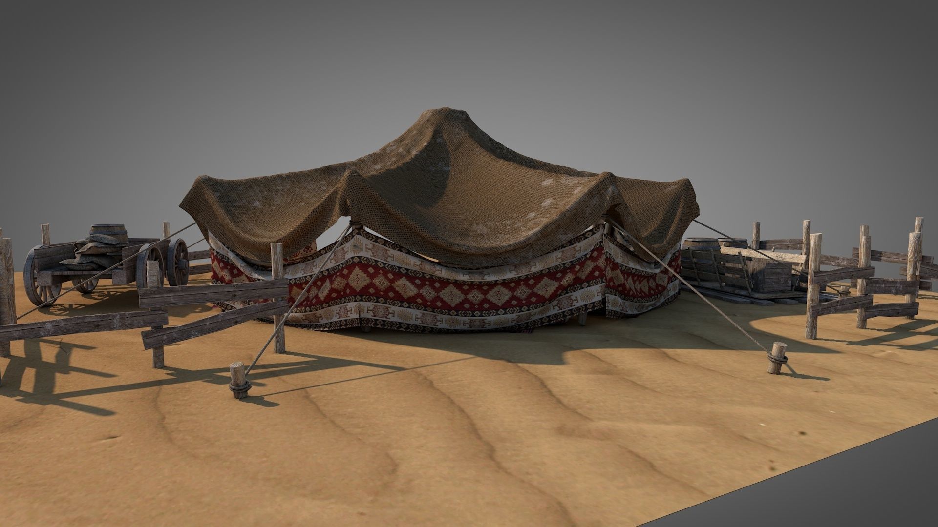Bedouin Desert Tent v7 3D model_5