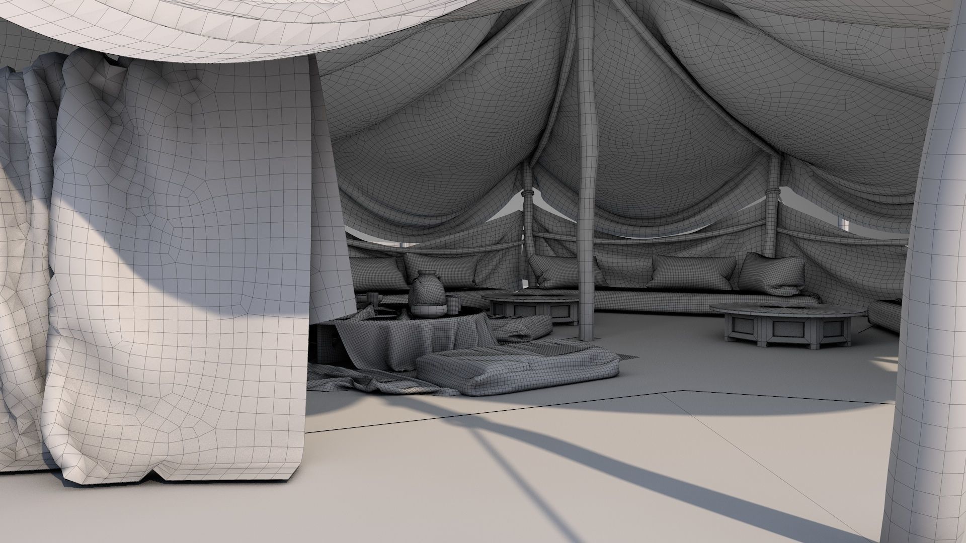 Bedouin Desert Tent v7 3D model_9