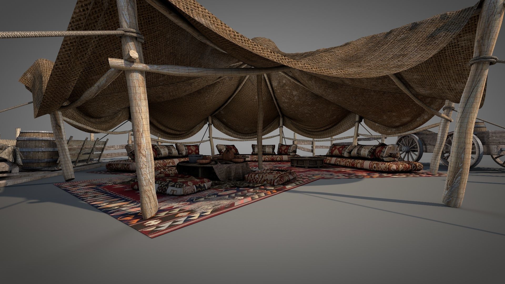 Bedouin Desert Tent v7 3D model_20