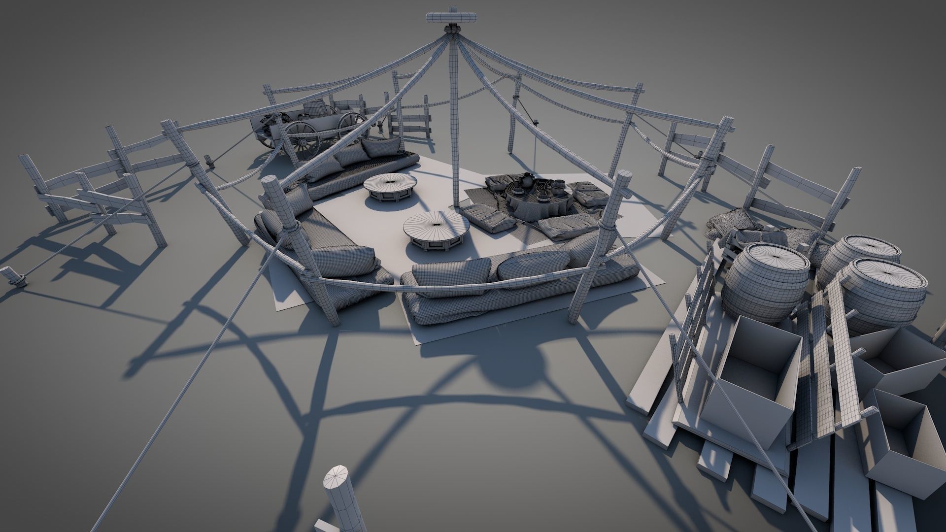 Bedouin Desert Tent v7 3D model_17