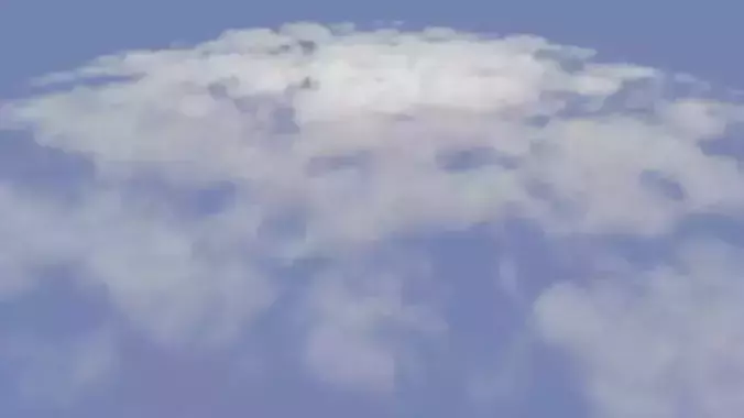Realistic cloud 3d model in sky