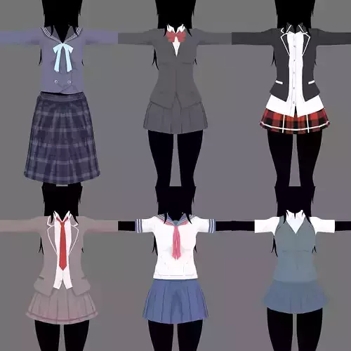 Anime - School Uniform - Girl