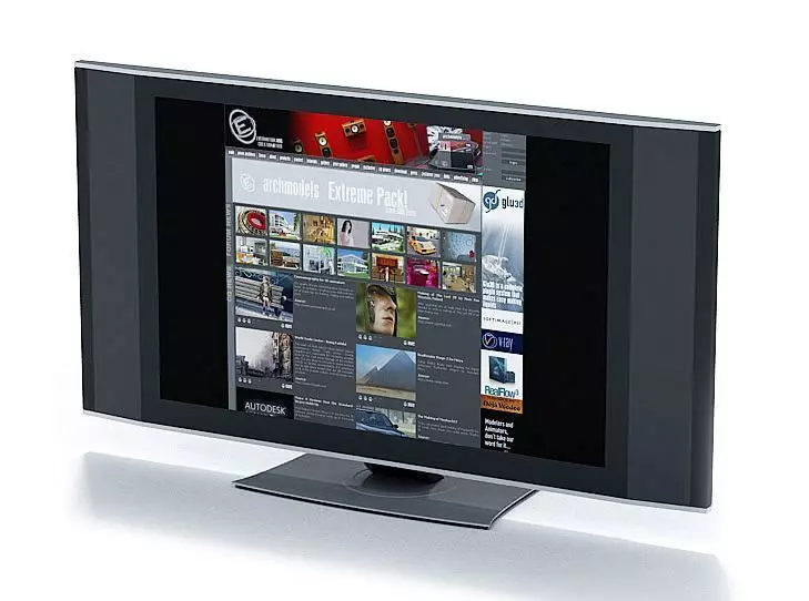 Flat Panel Television 3D model_0